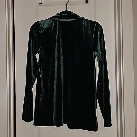 Pink Rose x Dry Goods Evergreen Velour Long Sleeves Cardigan Jacket XS NWT - Picture 14 of 16